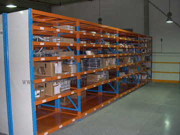 7 Level Stainless Steel Shelving With Side Panel Blue / Orange / Grey Color