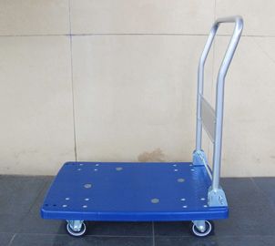 300kg κινητό πλαστικό καροτσάκι πλατφορμών με τον μπλε πλαστικό πίνακα, μπλε/γκρι