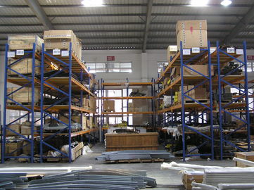 Galvanized / Powder Coated Finished Double Deep Pallet Rack For Factory