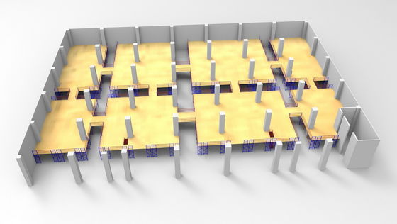 Αγορά Να τοποθετήσει σε ράφι μετάλλων ζωγραφικής ψεκασμού πατωμάτων επίγειων ημιωρόφων με τον ανοιχτό χώρο διαδικτυακή κατασκευή